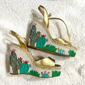 Kate Sade New York Dallas Wedge Sandals Size 8